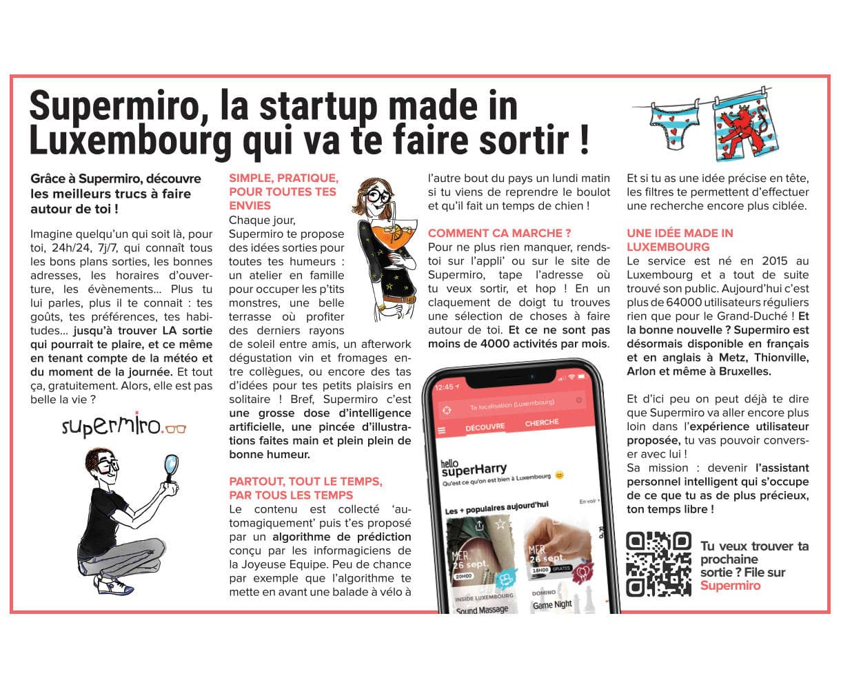 Supermiro dans l'Essentiel du 28 septembre !